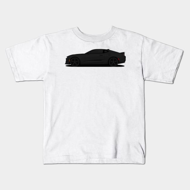 CAMARO BLACK Kids T-Shirt by VENZ0LIC